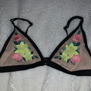 VS PINK Mesh Flower Bralette